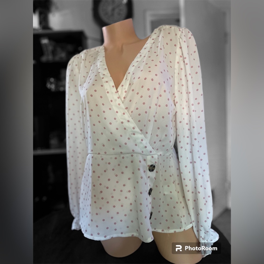 Almost Famous Large V Neck Blouse Top